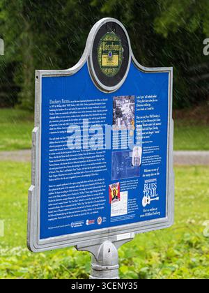 Lieu de naissance du marqueur historique Blues à Dockery Plantation, comté de Sunflower, Mississippi, États-Unis Banque D'Images