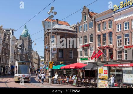 Amsterdam, pays-Bas - 2 juillet 2018 : détail de la place Rembrandt à Amsterdam Banque D'Images