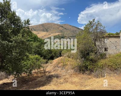 Peritheia, village abandonné, Corfou, Grèce Banque D'Images