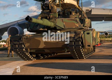 M1A2 Sep Abrams Tusk II char transporté par voie aérienne Banque D'Images