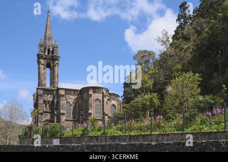 Chapelle notre-Dame Victoria (Capela de Nossa Senhora das Vitorias), Lagoa das Furnas, Furnas, Sao Miguel, Açores, Portugal Banque D'Images