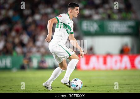 Elche, Espagne, Espagne. 18 août 2025. Martim NETO d'Elche CF lors du match de LaLiga entre Elche CF et Real Betis Balompie à l'Estadio Manuel Martinez Valero le 18 août 2025 à Elche, Espagne. (Crédit image : © Matthieu Mirville/ZUMA Press Wire) USAGE ÉDITORIAL SEULEMENT ! Non destiné à UN USAGE commercial ! Banque D'Images