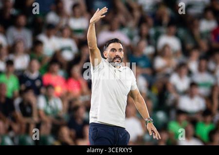 Elche, Espagne, Espagne. 18 août 2025. Eder SARABIA d'Elche CF lors du match de LaLiga entre Elche CF et Real Betis Balompie à l'Estadio Manuel Martinez Valero le 18 août 2025 à Elche, Espagne. (Crédit image : © Matthieu Mirville/ZUMA Press Wire) USAGE ÉDITORIAL SEULEMENT ! Non destiné à UN USAGE commercial ! Banque D'Images