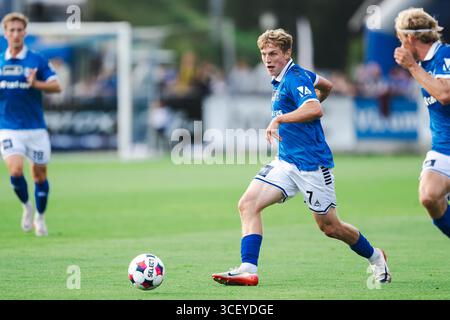 Lyngby, Danemark. 19 août 2025. Simon Colyn (7) de Lyngby BK vu lors du match de Betinia Liga entre Lyngby BK et Hilleroed au Lyngby Stadion à Lyngby. Crédit : Gonzales photo/Alamy Live News Banque D'Images