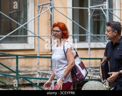 Milan, Italie. 01 août 2025. La PM Marina Petruzzella arrivo all'udienza di riesame a Palazzo di Giustizia per Manfredi Catella - Milano, Italia - Mercoledì, 20 agosto 2025 (foto Stefano Porta/LaPresse) Manfredi Catella arrive pour l'audience de révision au Palais de Justice. - Milan, Italie - mercredi 20 août 2025 (photo Stefano Porta/LaPresse) crédit : LaPresse/Alamy Live News Banque D'Images