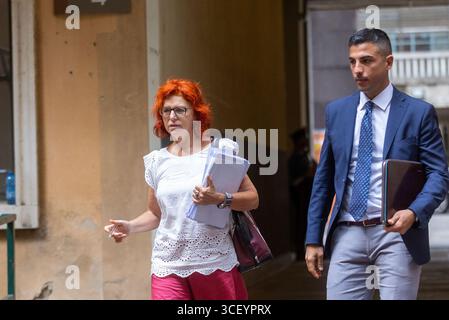 Milan, Italie. 01 août 2025. La PM Marina Petruzzella arrivo all'udienza di riesame a Palazzo di Giustizia per Manfredi Catella - Milano, Italia - Mercoledì, 20 agosto 2025 (foto Stefano Porta/LaPresse) Manfredi Catella arrive pour l'audience de révision au Palais de Justice. - Milan, Italie - mercredi 20 août 2025 (photo Stefano Porta/LaPresse) crédit : LaPresse/Alamy Live News Banque D'Images
