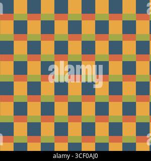 Motif à carreaux écossais coloré sans couture – fond de carrés rétro géométriques Banque D'Images