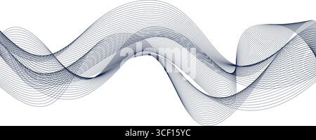 Motif de ligne d'onde abstrait sur fond blanc format de fichier vectoriel Illustration de Vecteur