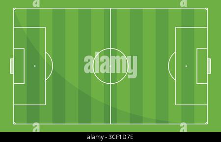 Vecteur plat d'un terrain de football ou de football, élément graphique lié au sport Illustration de Vecteur