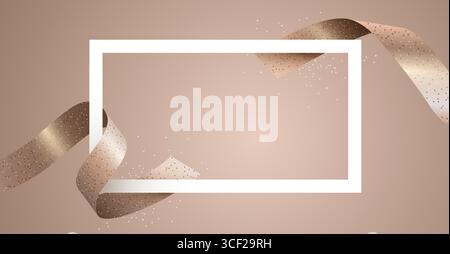 Cadre blanc avec ruban. Illustration vectorielle Illustration de Vecteur