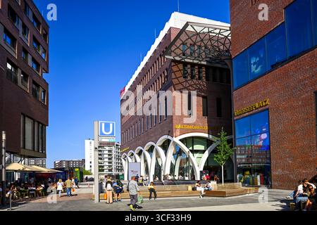 Le Westfield Hamburg-Überseequartier dans la Hafencity de Hambourg, Allemagne Banque D'Images