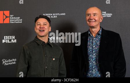 Édimbourg, Écosse, Royaume-Uni, 20 août 2025. Festival international du film d'Édimbourg : un line up du film Reality is not suffit : Paul SNG (réalisateur) et l'auteur Irvine Welsh. Crédit : Sally Anderson/Alamy Live News Banque D'Images