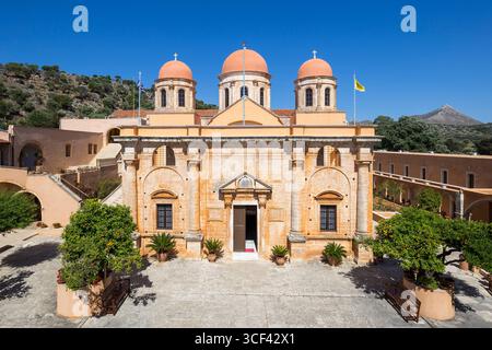 Monastère d'Agia Triada (monastère de la Sainte Trinité), péninsule d'Akrotiri, région de la Canée, Crète, Grèce, Europe Banque D'Images