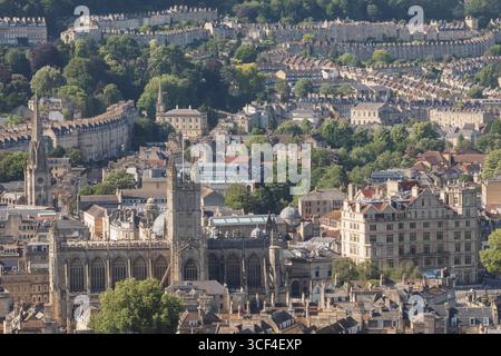 Angleterre, Somerset, Bath, Alexandra Park, vue sur la ville depuis le parc Banque D'Images