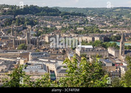 Angleterre, Somerset, Bath, Alexandra Park, vue sur la ville depuis le parc Banque D'Images