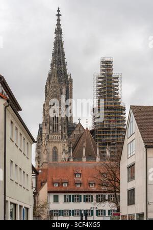 Paysage à l'intérieur de Thel Um Minster à Ulm, une ville dans un état nommé Baden-Wuerttemberg dans le sud-ouest de l'Allemagne Banque D'Images