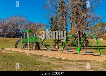 Victoria Park est situé dans les quartiers Riversdale et King George de Saskatoon. Banque D'Images