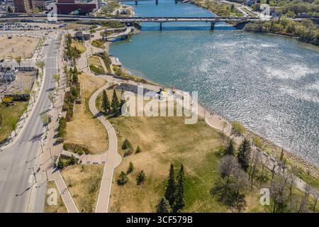 Victoria Park est situé dans le quartier Riversdale de Saskatoon. Banque D'Images