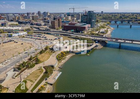 Victoria Park est situé dans le quartier Riversdale de Saskatoon. Banque D'Images