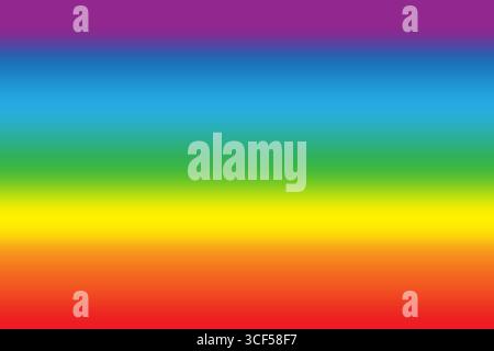 Dégradé horizontal arc-en-ciel. Spectre de couleurs vives. Vecteur de mélange lisse. Illustration à rayures vives. Illustration de Vecteur