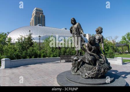 Salt Lake City, UT, USA-4 juin 2025 ; venez me suivre statue sur la place du Temple de l'Église de Jésus-Christ des Saints des derniers jours Banque D'Images