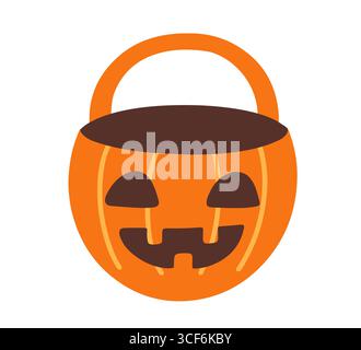 Halloween Spooky Pumpkin Cute Jack Lantern face Illustration de Vecteur
