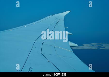 Vue aérienne de l'île artificielle de Diyar Al Muharraq à Bahreïn Banque D'Images