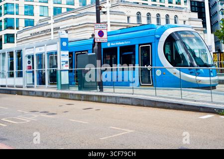 West Midlands Metro Tram, Birmingham, West Midlands, Angleterre Banque D'Images