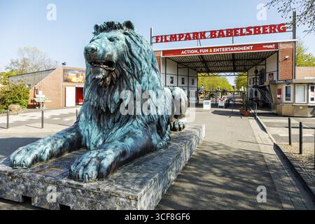 Filmpark Babelsberg à Potsdam, Londres Lion tiré du film autour du monde en 80 jours Banque D'Images