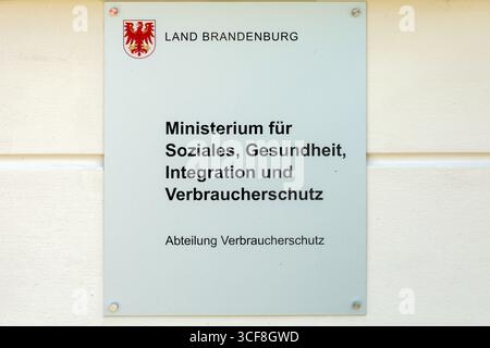 Ministère des affaires sociales, de la santé, de l'intégration et de la protection des consommateurs, Département de la protection des consommateurs, État de Brandebourg, Potsdam, Bran Banque D'Images