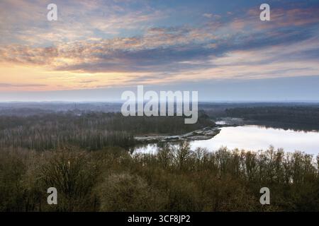 Plateau des six Lacs à Duisburg-Wedau, Haubachsee, Duisburg, Rhénanie du Nord-Westphalie, Allemagne Banque D'Images