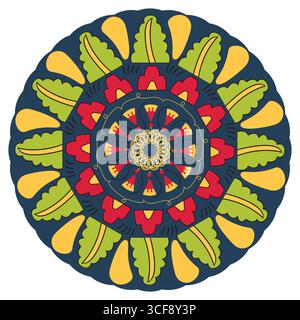 Vecteur mandala créatif ; ornements créatifs placés dans un cercle ; fond de vecteur mandala Illustration de Vecteur