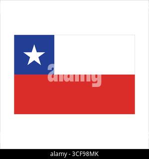 Drapeau chilien agitant, représentant la riche culture et l'histoire du chili Illustration de Vecteur