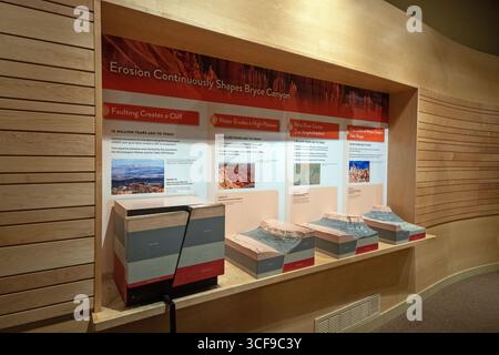 Musée du centre d'accueil dans le parc national de Bryce Canyon, Utah, États-Unis Banque D'Images