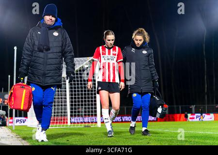 Eindhoven, pays-Bas. 1er février 2025. EINDHOVEN, PAYS-BAS - 1er FÉVRIER : Sara Thrige Andersen du PSV lors du match néerlandais Azerion Eredivisie entre le PSV et le FC Twente au PSV Campus de Herdgang le 1er février 2025 à Eindhoven, pays-Bas. (Photo de Joris Verwijst/Orange Pictures) crédit : Orange pics BV/Alamy Live News Banque D'Images