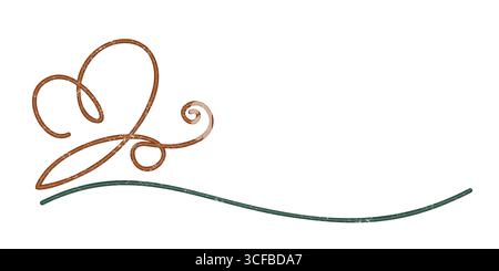 Le symbole d'une abeille stylisée volante. Illustration de Vecteur