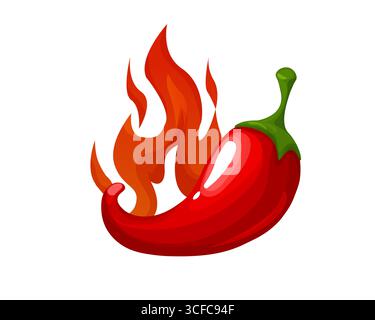 Icône d'échelle de niveau épicée au poivre, étiquette. Niveaux épicés traditionnels mexicains, chinois et asiatiques. doux, épicé, chaud. Icône de contour rouge piment. Illustration vectorielle Illustration de Vecteur