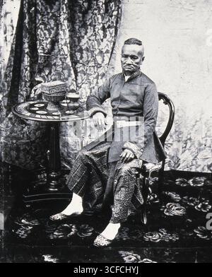 Le premier ministre (Kralahom) du Siam (Thaïlande), 1865. Banque D'Images