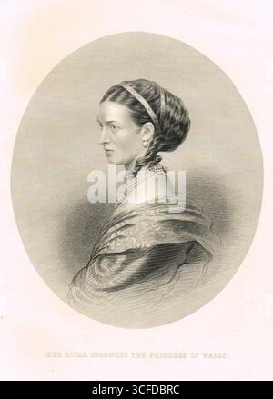 Princesse de Galles, Alexandra de Danemark, plus tard reine consort du roi Édouard VII Banque D'Images