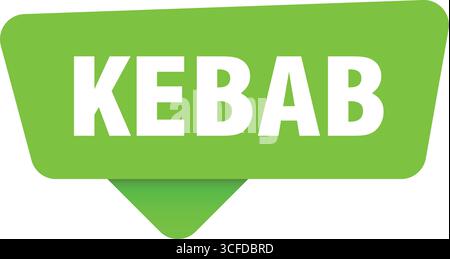 autocollant kebab. signe vert kebab isolé sur fond transpatant Illustration de Vecteur