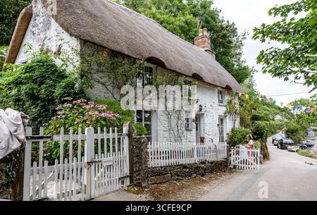 Maisons et chalets locaux Helford Cornwall UK Banque D'Images