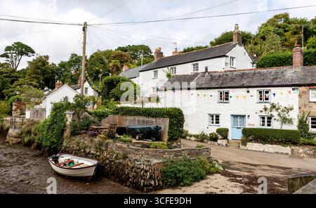 Maisons et chalets locaux Helford Cornwall UK Banque D'Images