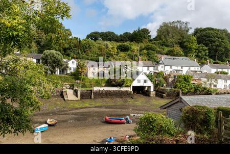 Maisons et chalets locaux Helford Cornwall UK Banque D'Images