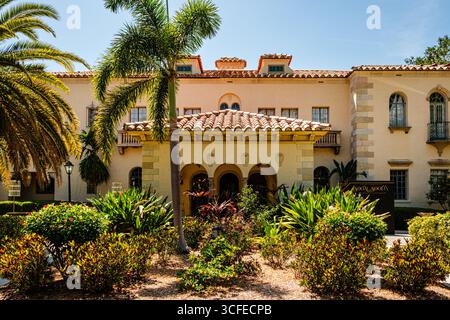 Seagate, domaine d'hiver de Powel Crosley Jr, Tamiami Trail, Sarasota, Floride Banque D'Images