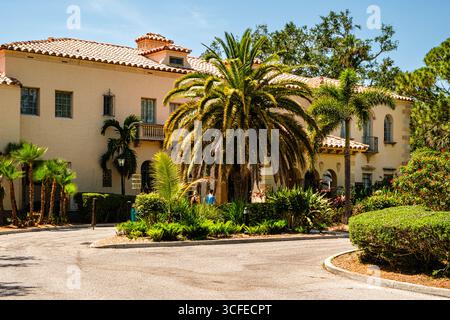 Seagate, domaine d'hiver de Powel Crosley Jr, Tamiami Trail, Sarasota, Floride Banque D'Images