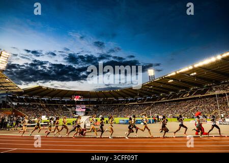 Bruxelles, Belgique. 22 août 2025. Cette photo montre la 49ème édition de l’événement d’athlétisme Memorial Van Damme Diamond League à Bruxelles, vendredi 22 août 2025. BELGA PHOTO BRUNO FAHY crédit : Belga News Agency/Alamy Live News Banque D'Images