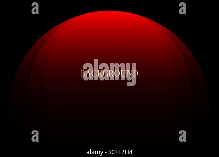 Fond abstrait noir et rouge avec ronds de dégradé. Motif de superposition superposé Illustration de Vecteur