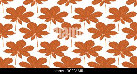 Motif sans couture d'automne chaud avec des feuilles rouges Illustration de Vecteur