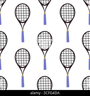 Conception de motif de raquettes de tennis sur un fond léger dans un style ludique et moderne Illustration de Vecteur