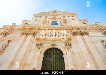 Église Saint Ignace de Loyola ou Chiesa Madre di Sant Ignazio di Loyola in Scicli. Scicli est une ville du sud de la Sicile, en Italie. Banque D'Images